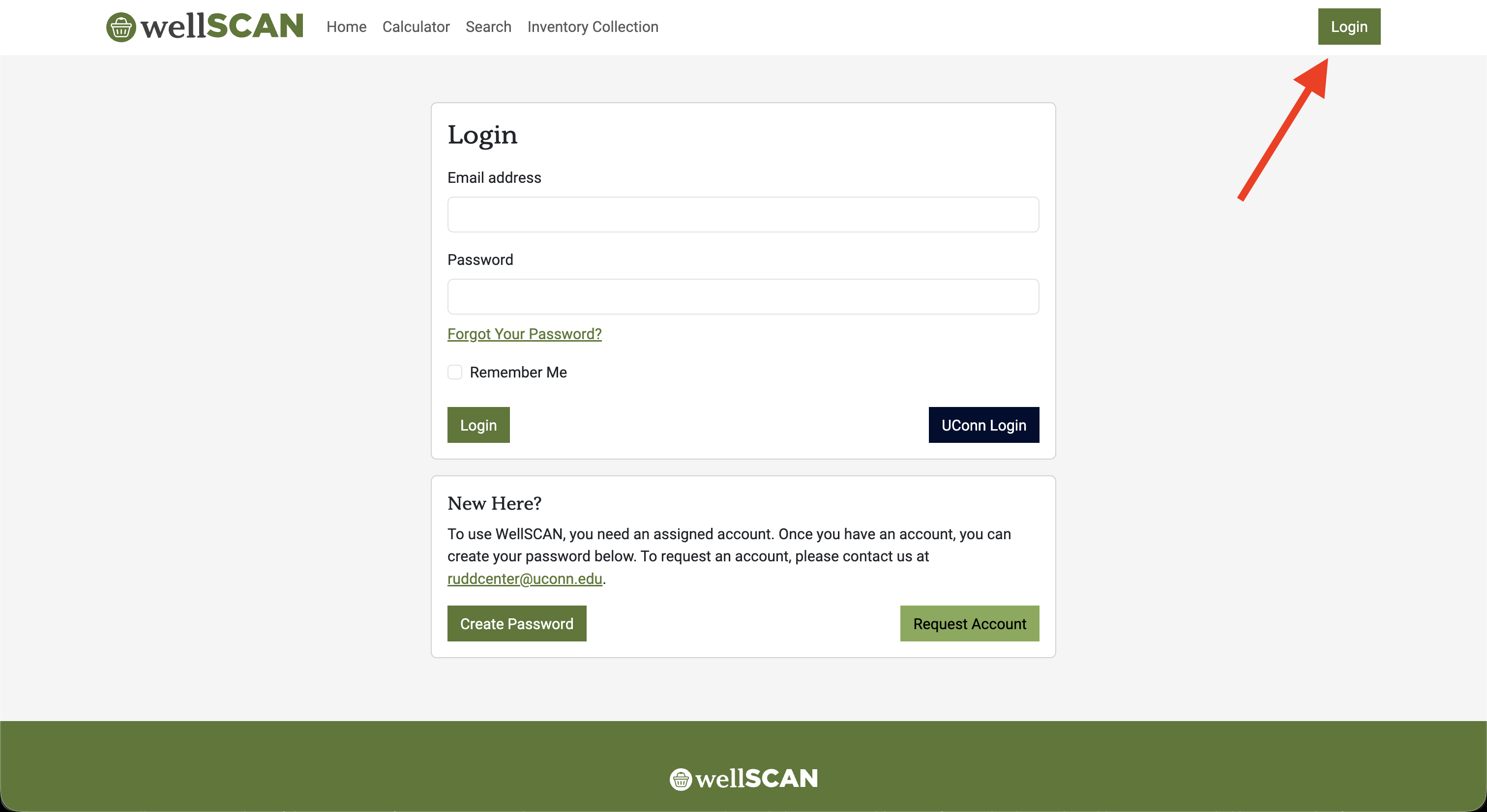 Step 2: Log in to WellSCAN